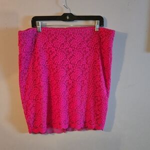 Elegant Pink Lace Skirt